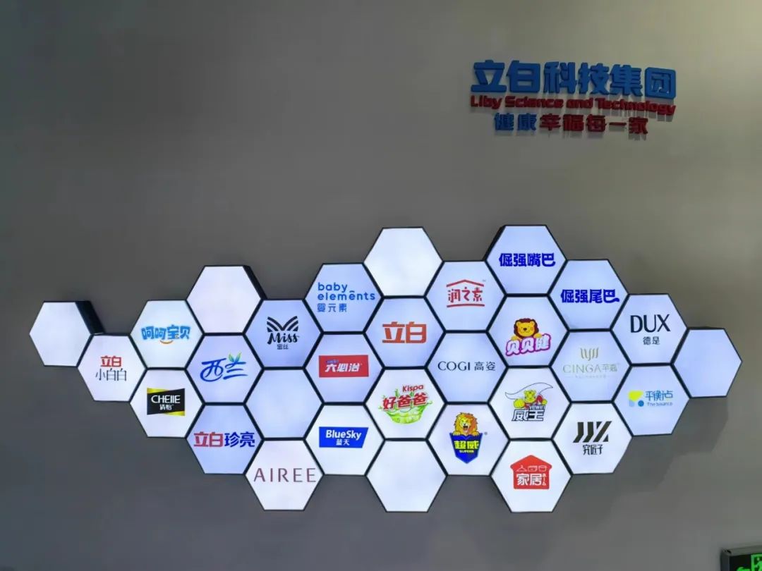 立白旗下品牌墙.