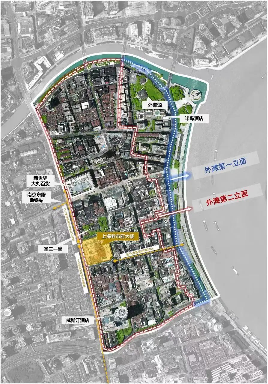 外滩"第二立面"区位图