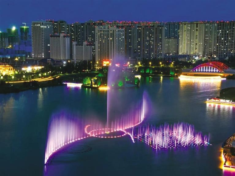 新区文曲湖夜景观近日,《兰州新区中心城区夜景照明专项规划》通过
