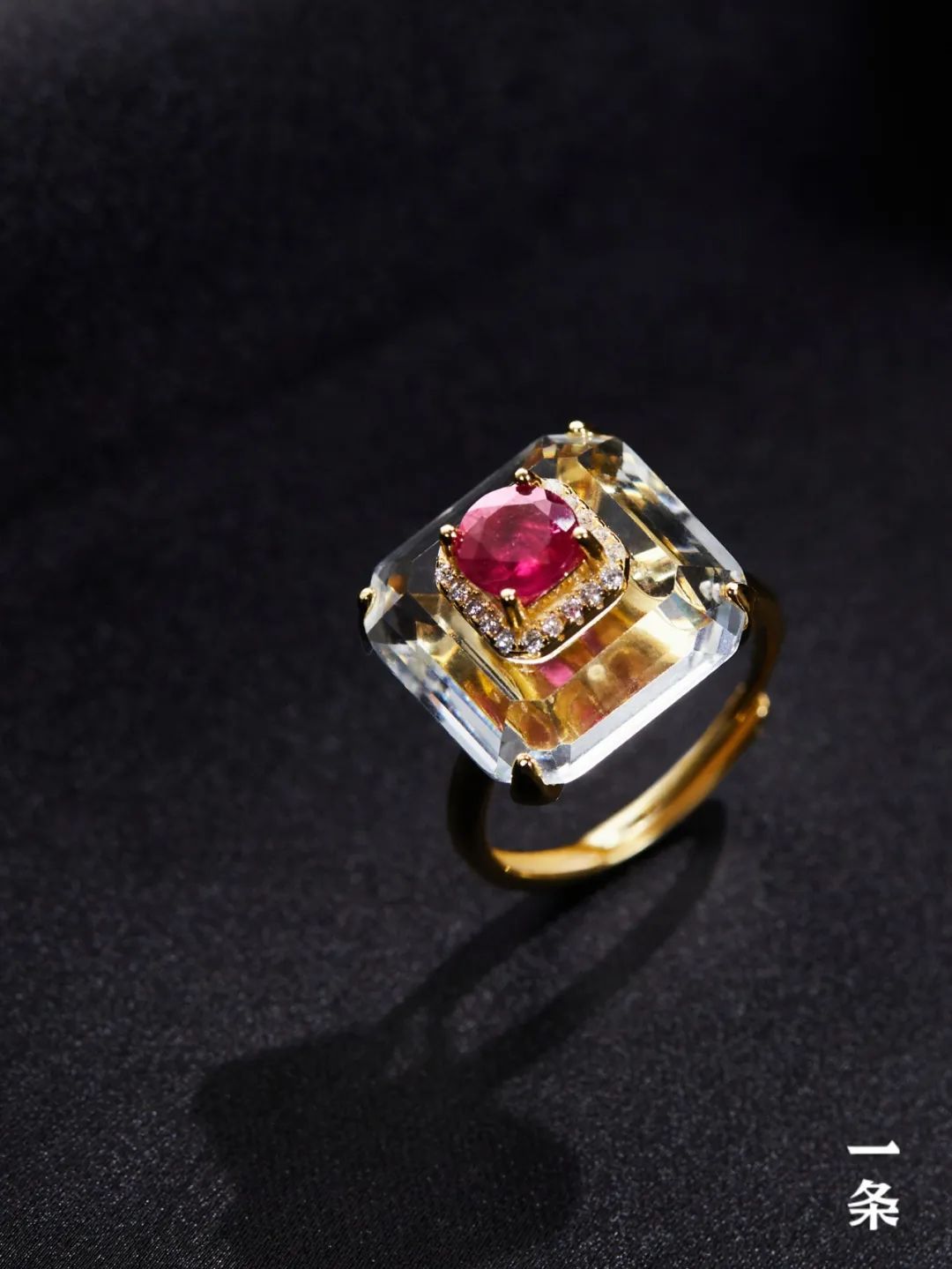 红宝石水晶方戒红宝石灵蛇调节项链▼925银材质,耐用有质感.