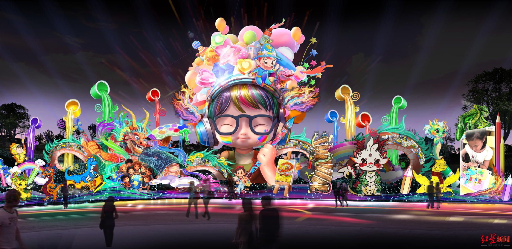 灯组效果图 图据自贡文旅