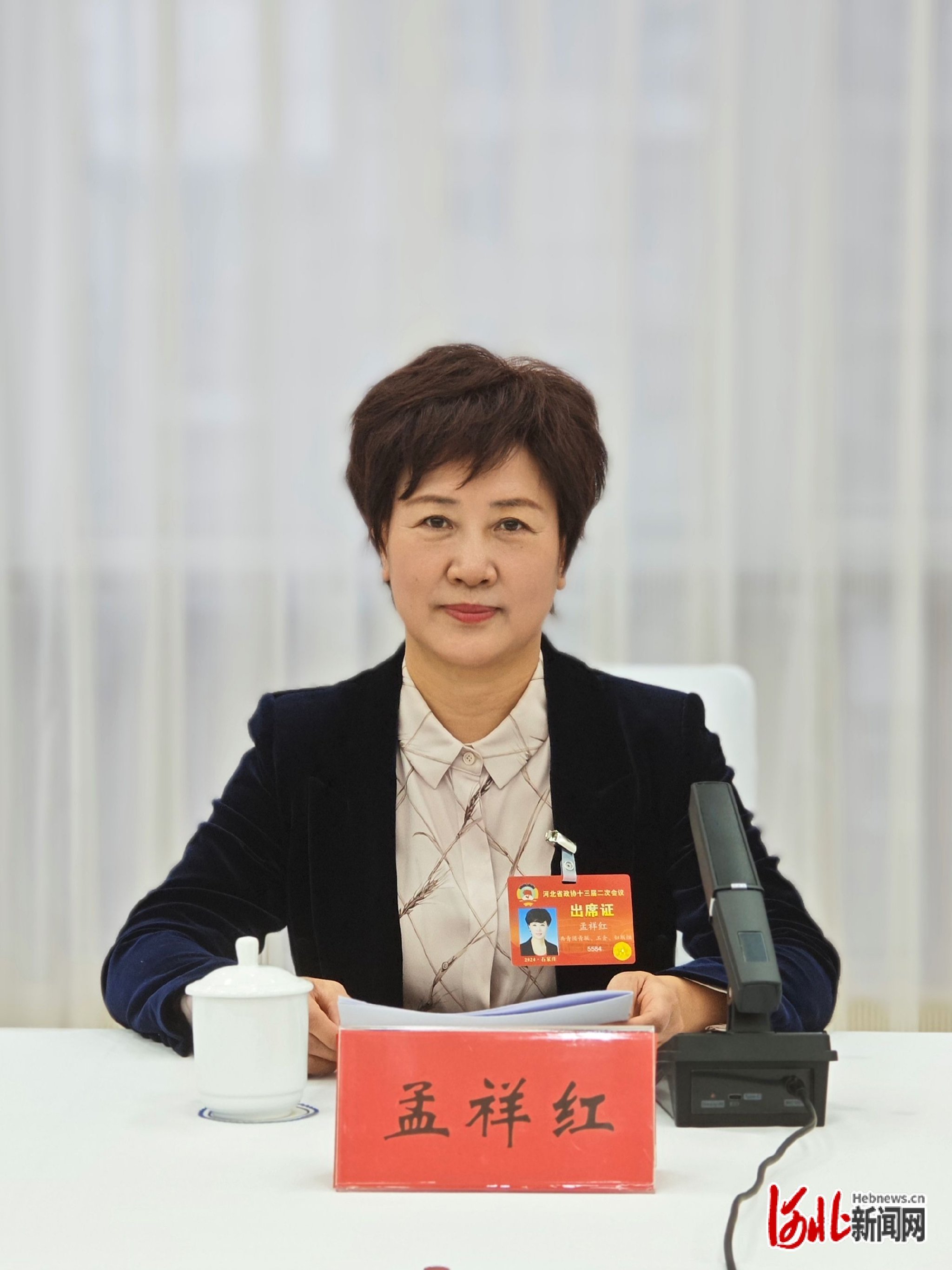 图为省政协委员,农工党河北省委副主委孟祥红.