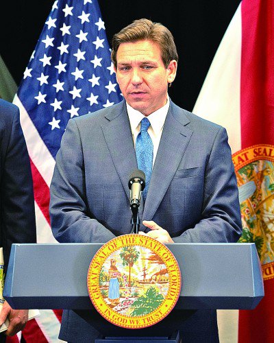 &nbsp;&nbsp;&nbsp;&nbsp;美国佛罗里达州州长德桑蒂斯&nbsp;新华社发