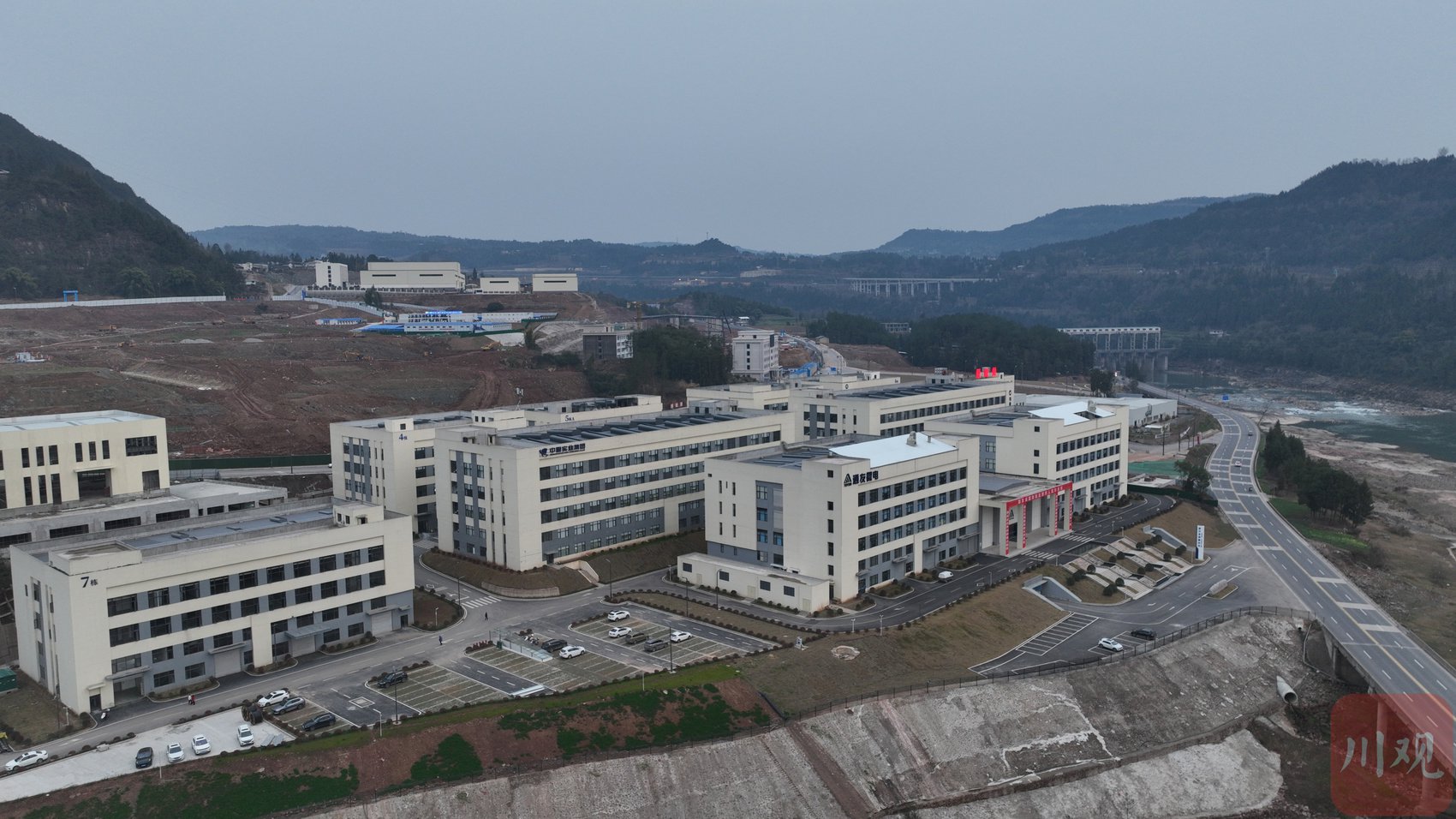 通江县工业园航拍图