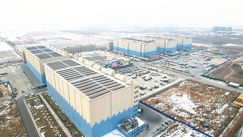 1月9日航拍的河北天环现代商贸智慧物流广场.河北日报通讯员 郑佳庆摄