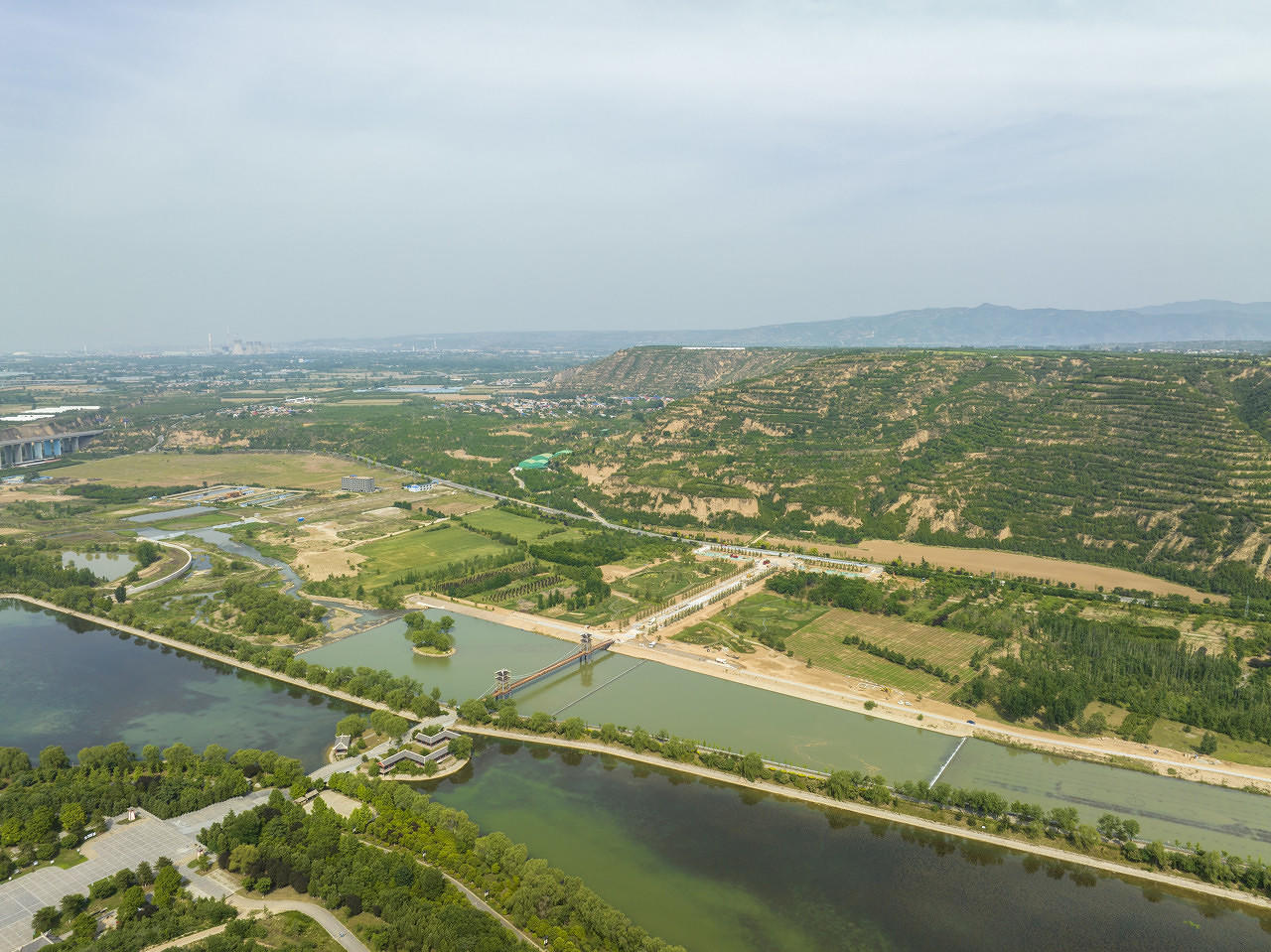 河南省三门峡市灵宝市函谷关航拍图片 据图虫创意