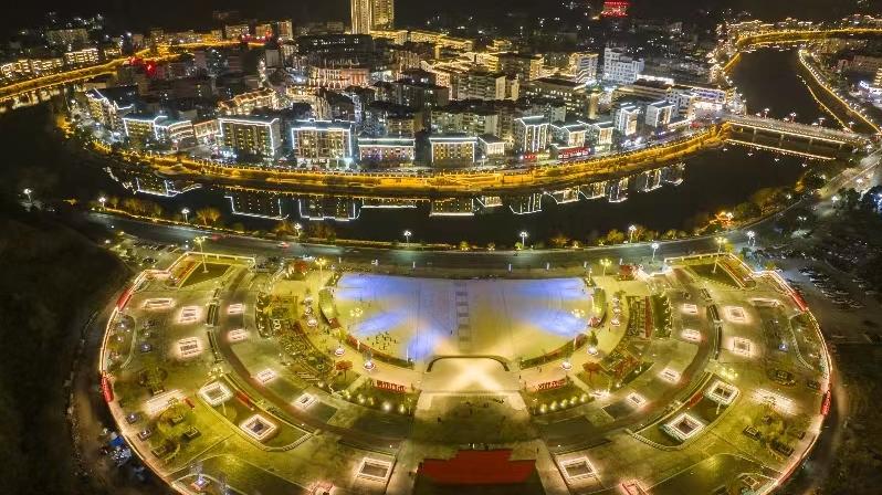 清流城区夜景图&nbsp;供图 清流融媒体中心