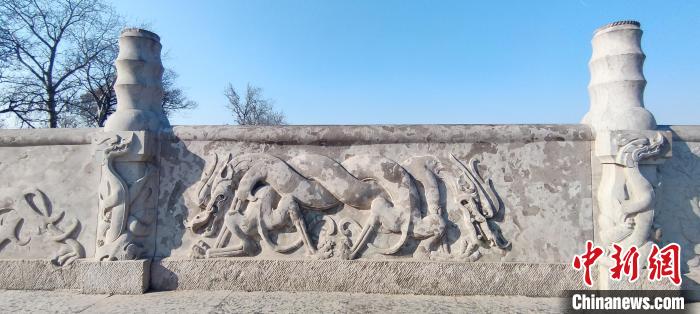 图为赵州桥上的蛟龙雕刻.(中新网资料图)赵县融媒体中心供图