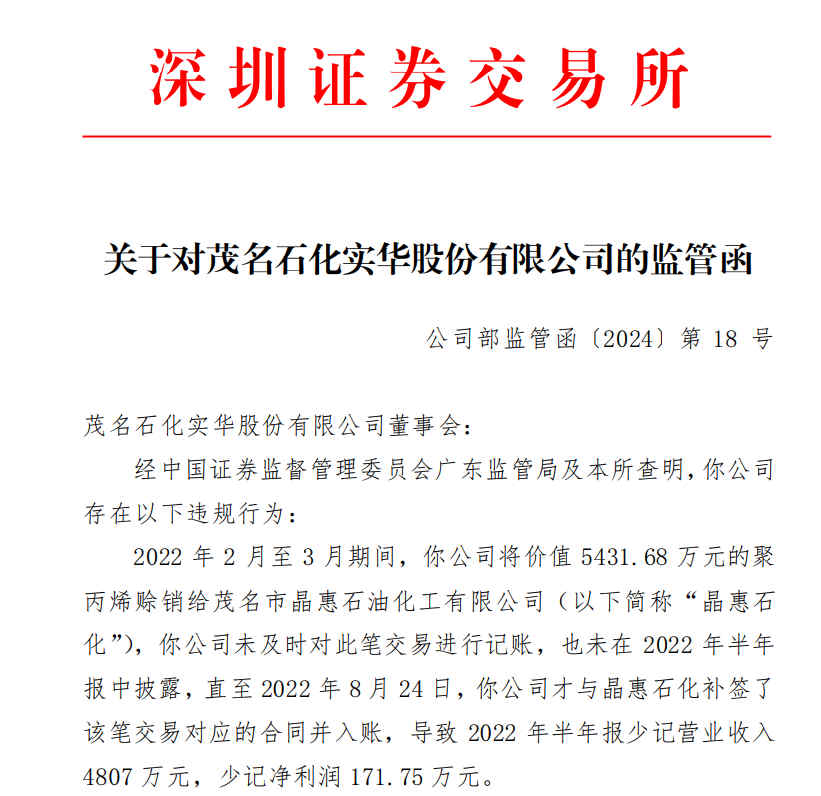 v观财报st实华及时任董事长范洪岩等被警示