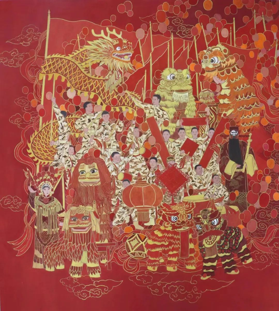 李雷《踏浪》中国画杜思秋《时刻不忘》中国画马婕《铁兵战警》中国画