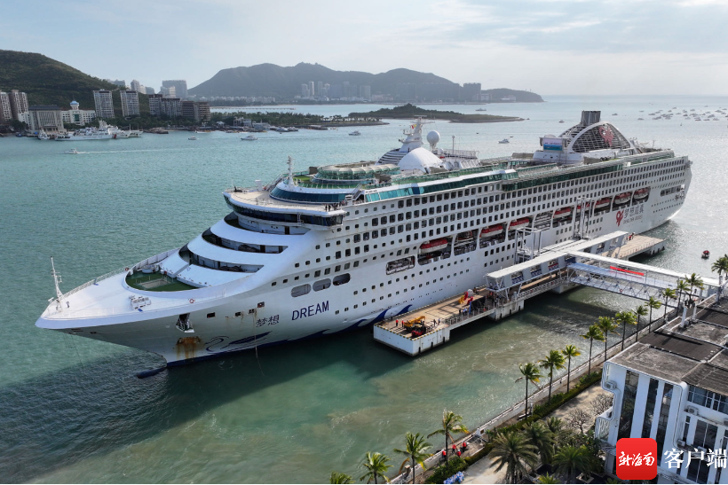 邮轮停靠在港口.边检供图