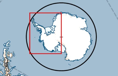 ▲冰核来自南极洲西部
