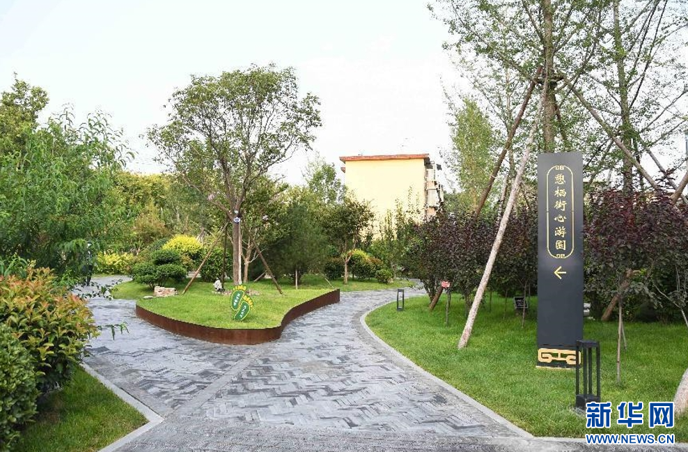 临汾一处口袋公园.新华网发(闫锐鹏摄)