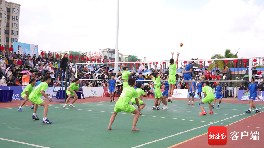 2月13日,2024年"九九杯"海南(文昌)乡村排球争霸赛在文昌市文城振玉
