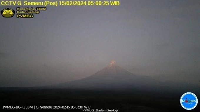 印尼塞梅鲁火山喷发(图片来源:印尼火山和地质灾害研究机构)