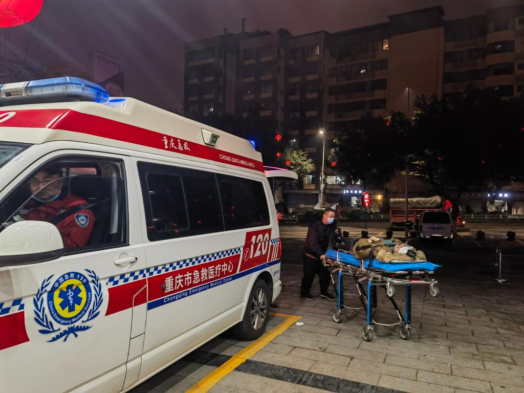 春节假期重庆120接警37884次.市急救医疗中心供图