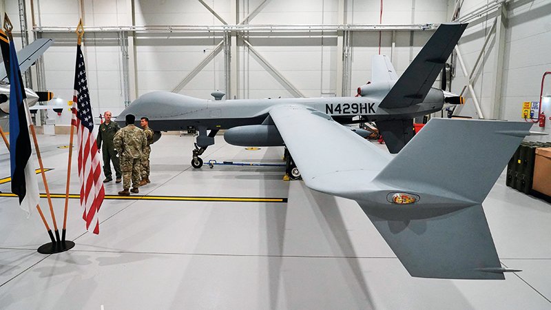 位于爱沙尼亚塔林附近的阿马里空军基地的美国 mq-9 无人机(资料照片)