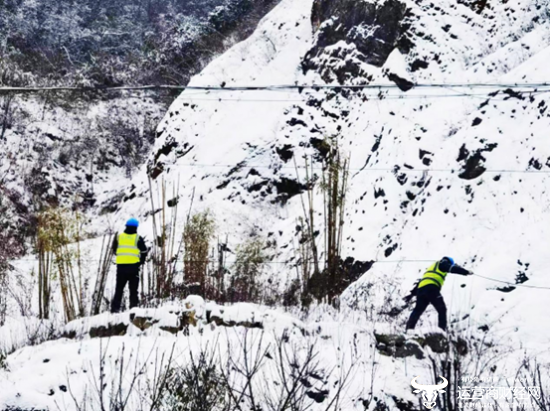 （湖北移动抢修人员在山区进行基站线路巡检）