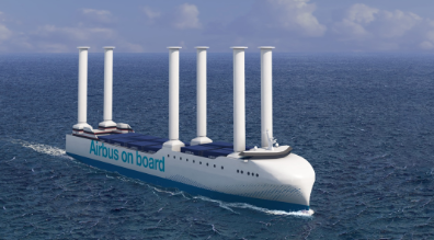 风帆助力roro运输船效果图