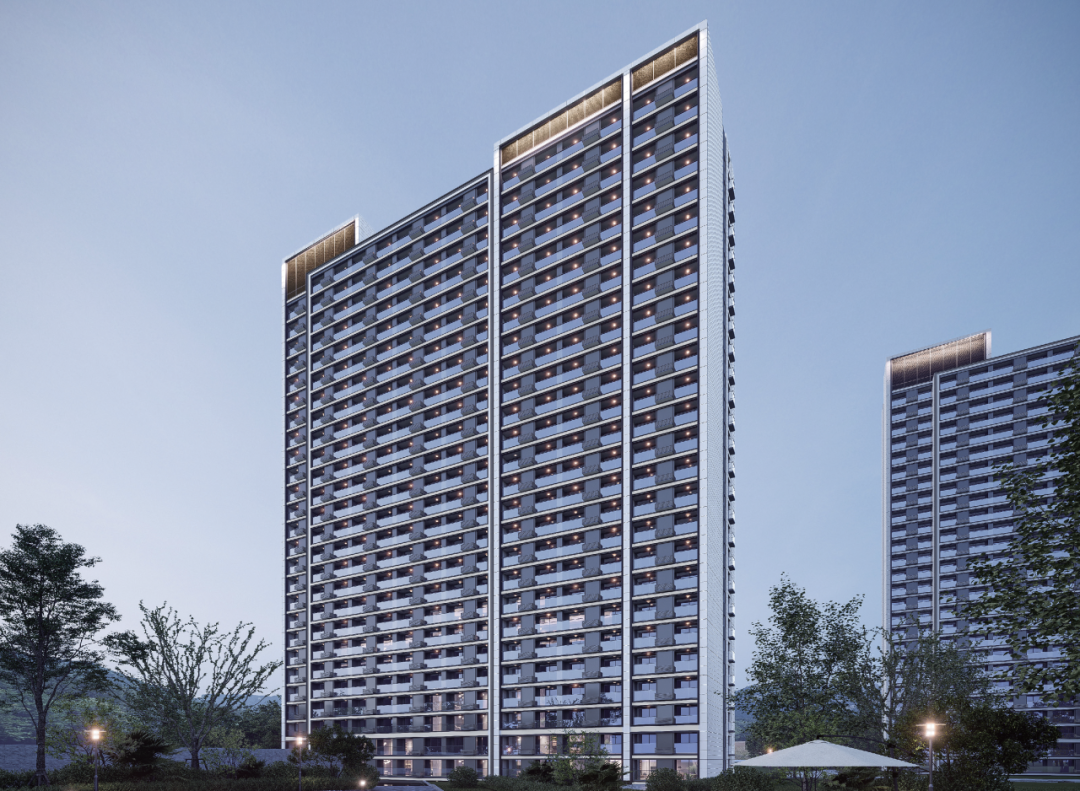 凤南一村更新后住宅外立面效果图