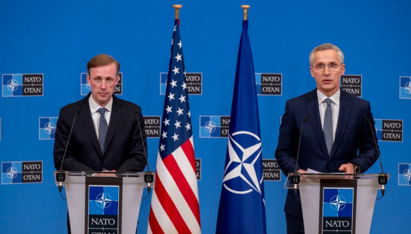 （美国国家安全顾问沙利文与斯托尔滕贝格，来源：NATO）