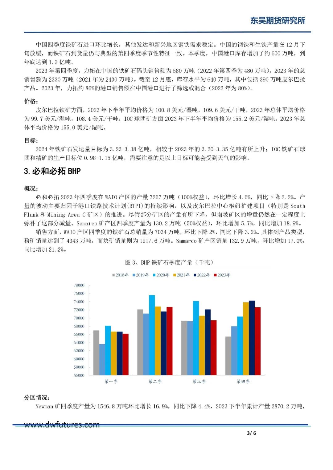 东吴期货-四大矿山4季度报告简析|东吴期货_新浪财经_新浪网