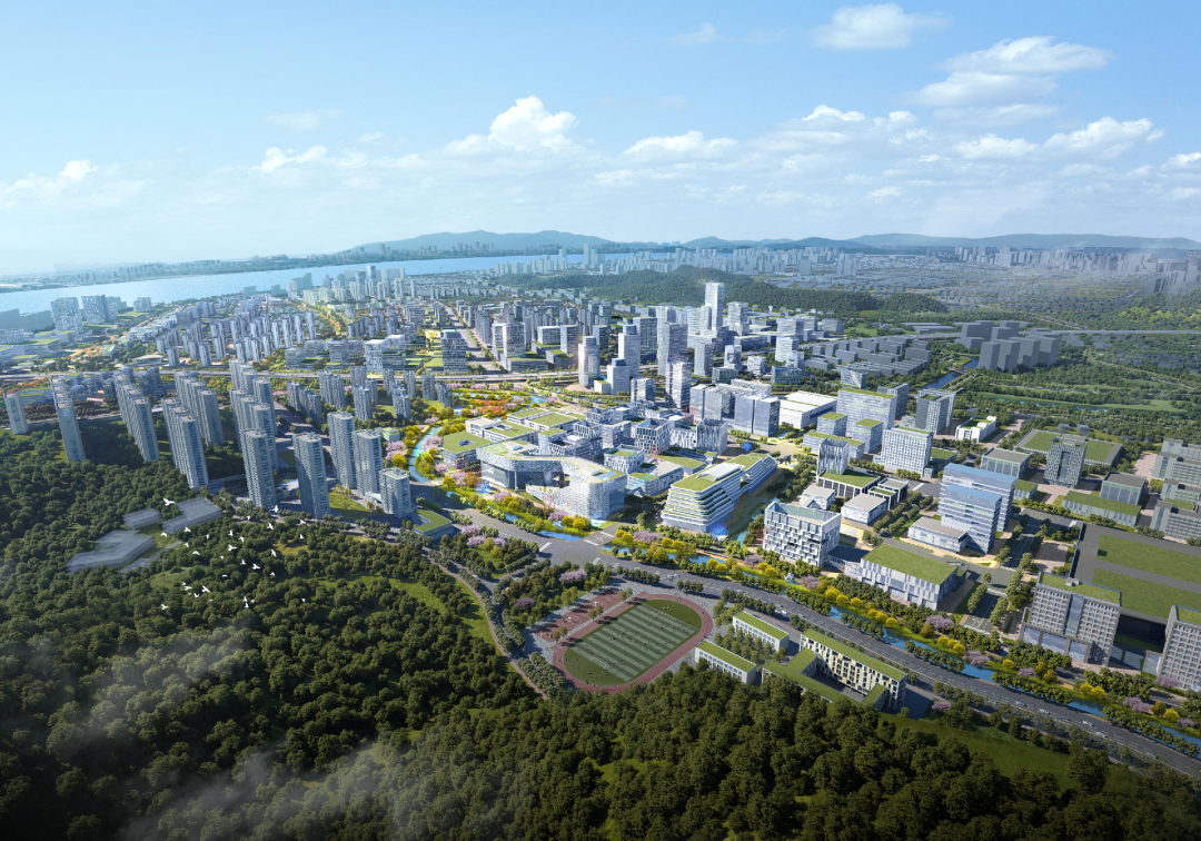 位于“中国视谷”窗口园区的湘湖未来产业社区城市设计图。（资料图片）