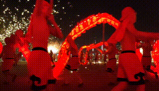 非遗火龙铁花秀 图片来源：视频截图（视频由受访者提供）