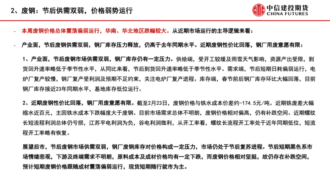 【建投黑色】供需格局趋弱，矿价弱势运行