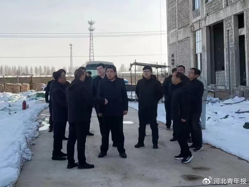 2月22日灵寿县县委书记彭勇民一行赴项目现场调研指导.
