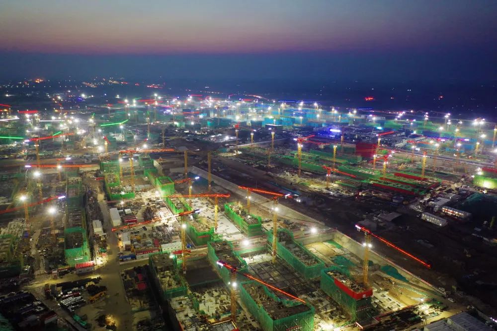 2020年9月24日拍摄的雄安新区容东片区安置房项目建设工地(无人机照片