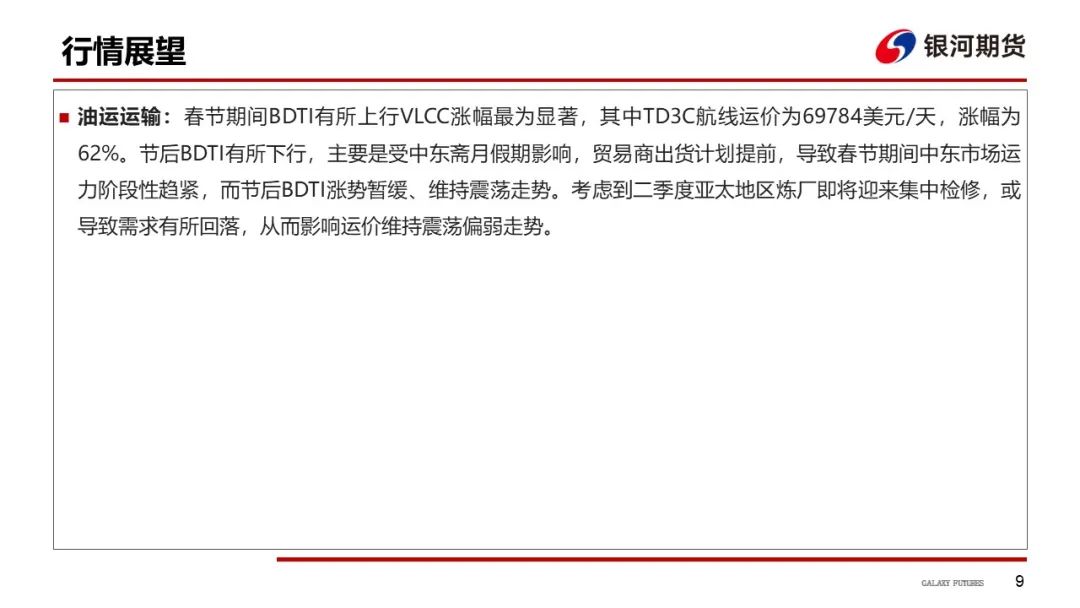 【油运周报】节后运价受需求减弱影响或维持震荡偏弱走势