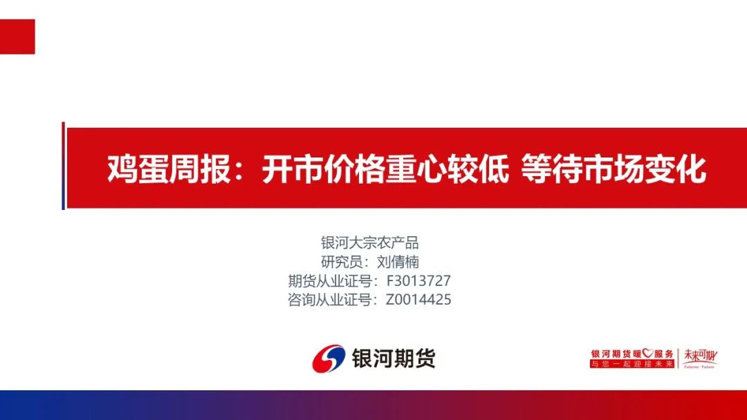 【鸡蛋周报】开市价格重心较低 等待市场变化