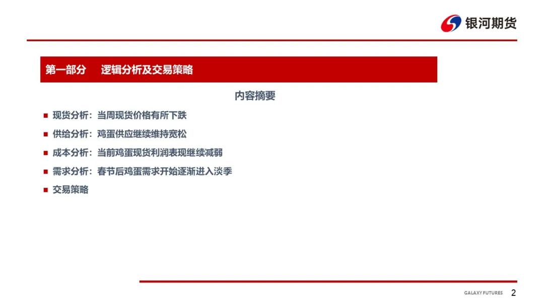 【鸡蛋周报】开市价格重心较低 等待市场变化