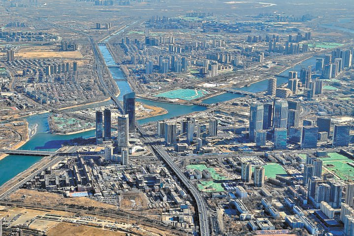 图为俯瞰运河商务区. 本报记者 白继开摄
