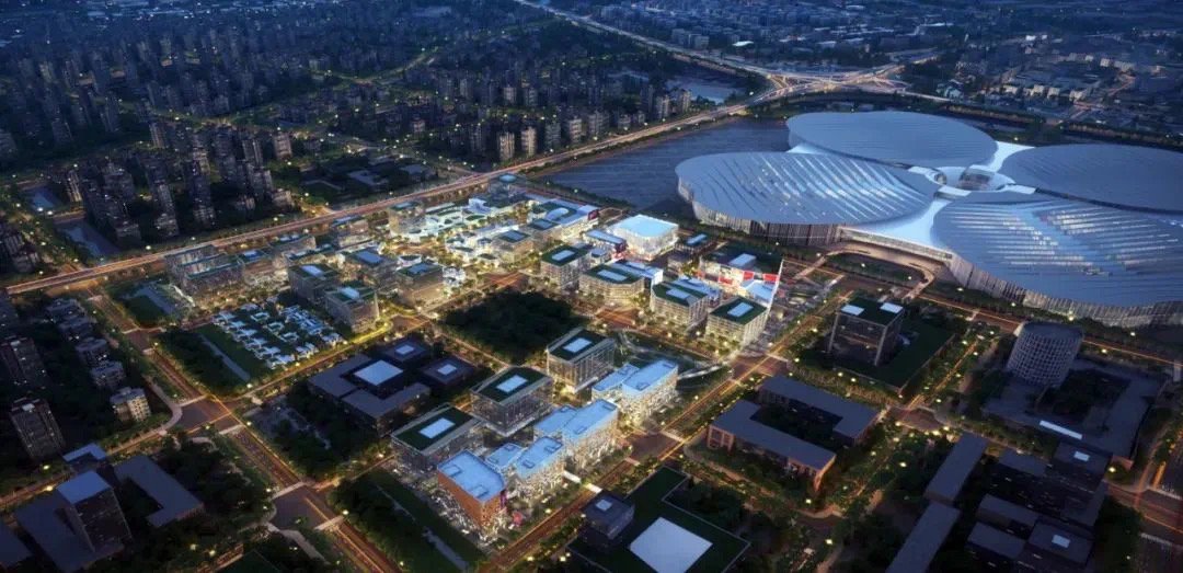 虹桥国际中央商务区鸟瞰.   本文图片 受访者供图