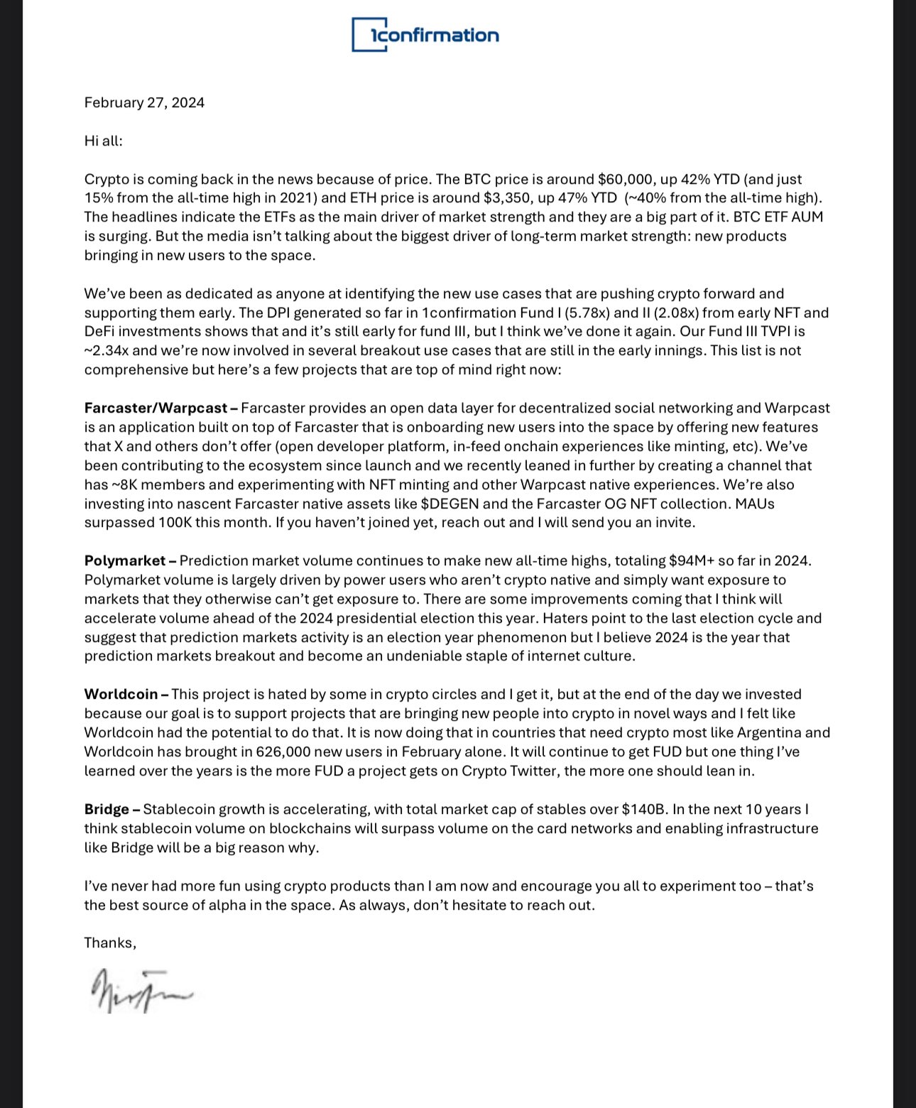 1confirmation披露旗下三支基金投资业绩,fund i已实现5.