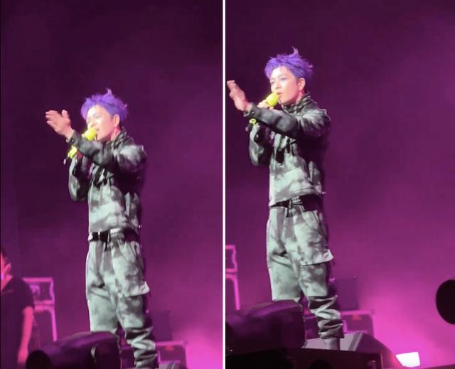 王栎鑫立即叫停乐队,并摘下耳返确认现场情况,在听清是"有人晕倒了"