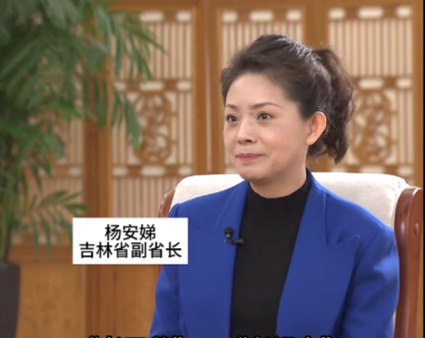 全国政协委员,吉林省副省长杨安娣在接受中国国际电视台