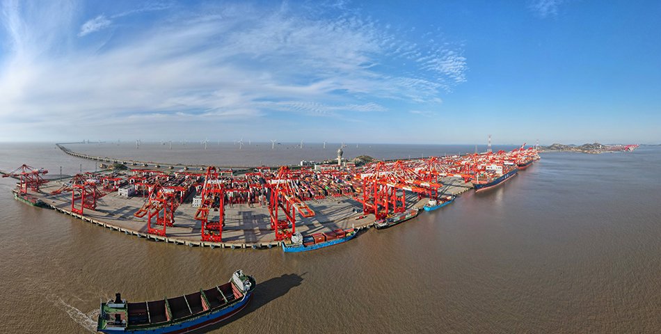 上海小洋山码头图片