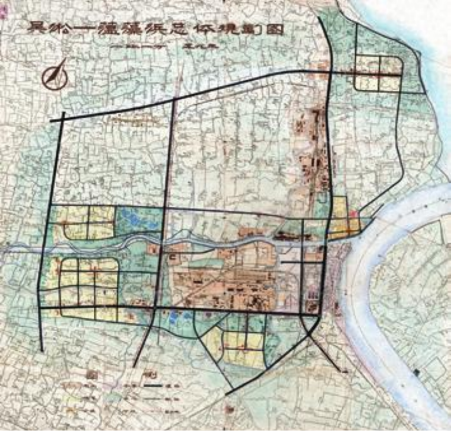 1958年《吴淞—蕰藻浜总体规划》,工业区初见规模