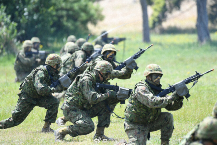 资料图:日本陆上自卫队"水陆机动团"进行训练(来源:环球网)
