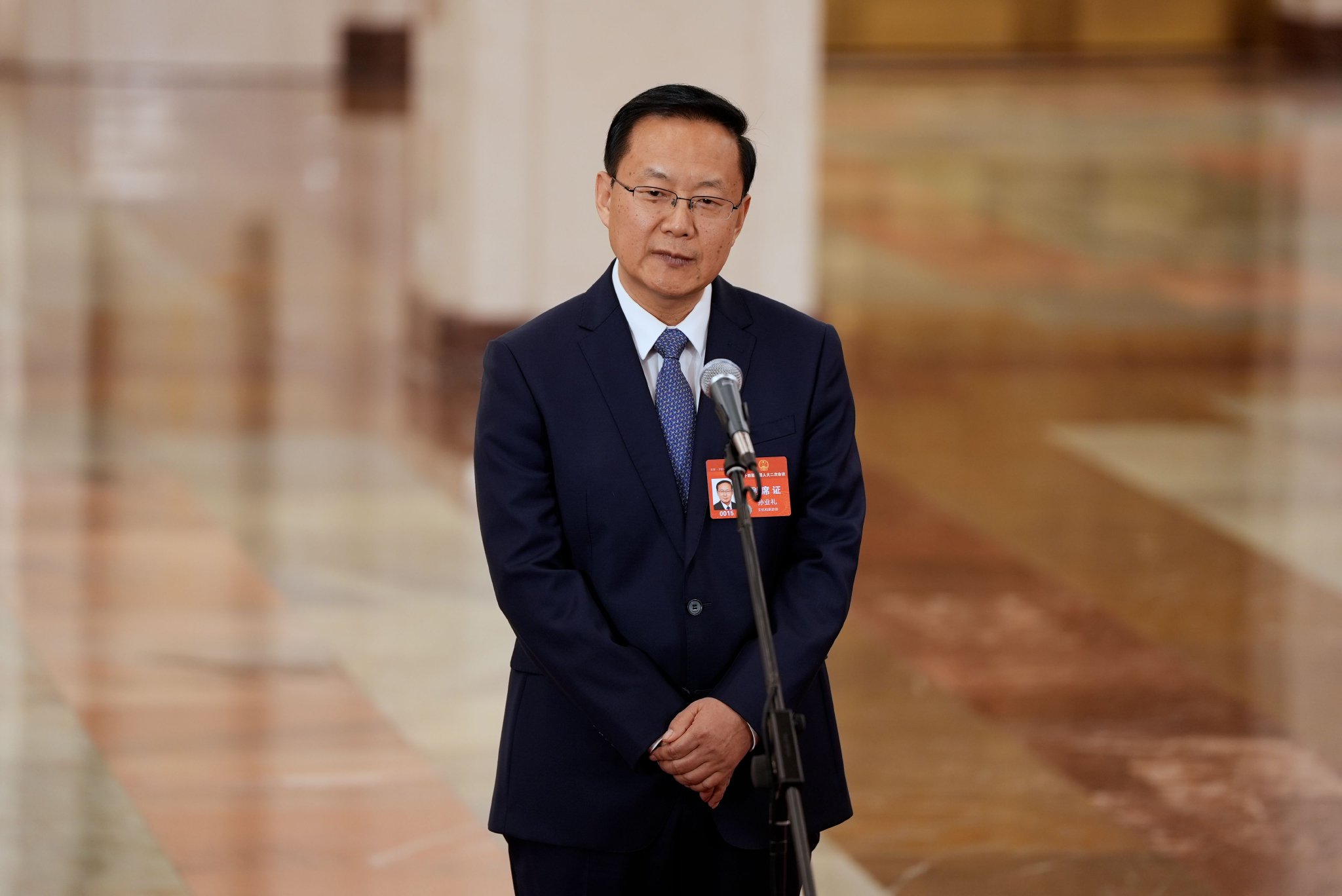 68686868文化和旅游部部长孙业礼 刘笑辰/摄