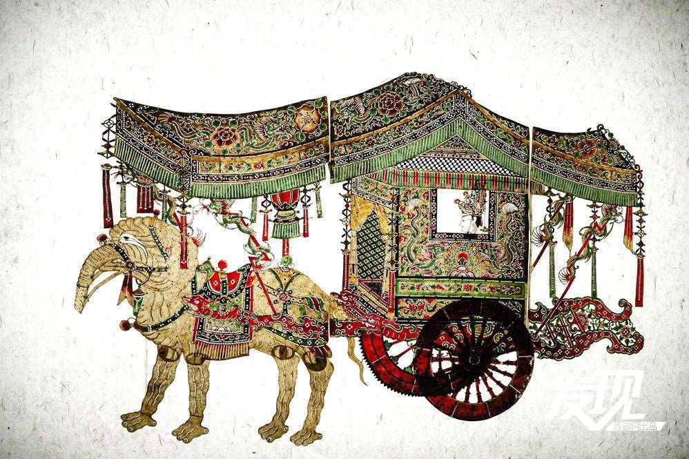 象车,陕西东路皮影,清代.