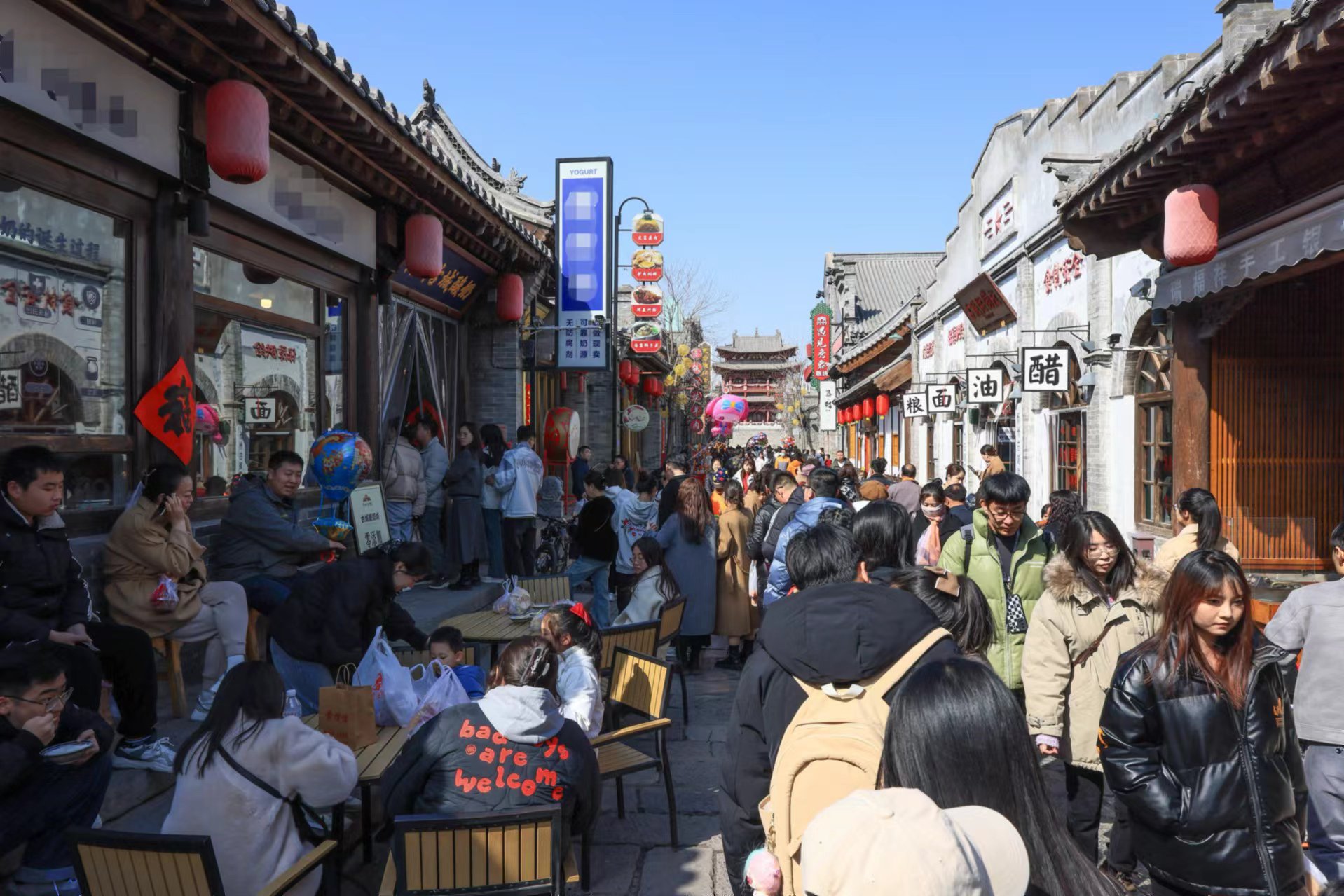 3月9日,忻州古城热闹非凡.