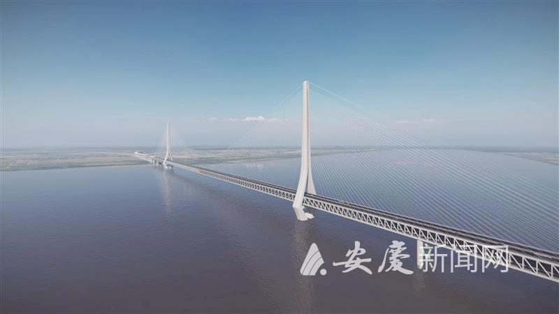 安庆海口长江公铁大桥(效果图)
