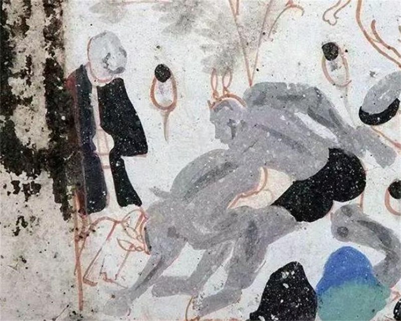 相扑摔跤,敦煌莫高窟290窟.