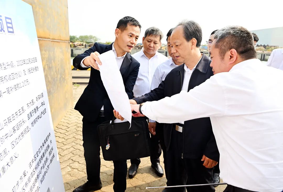 3月18日,市委书记郭文海到翠亨新区,督导马鞍岛东部岸线整治工作.