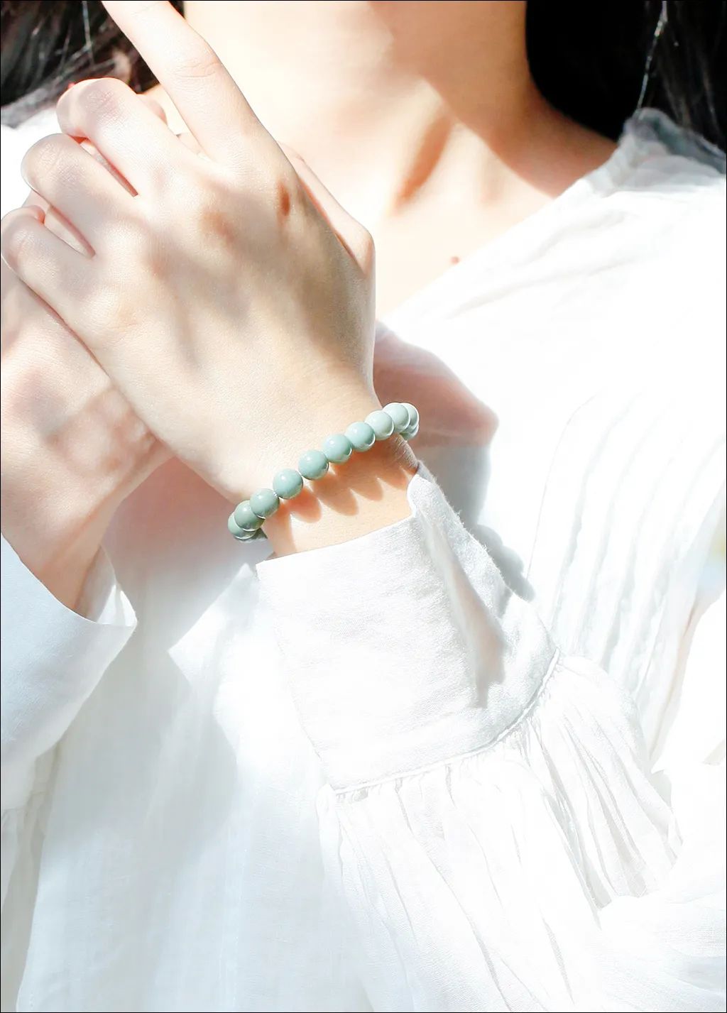 你的手串真美春夏戴它清凉静心素雅怡人