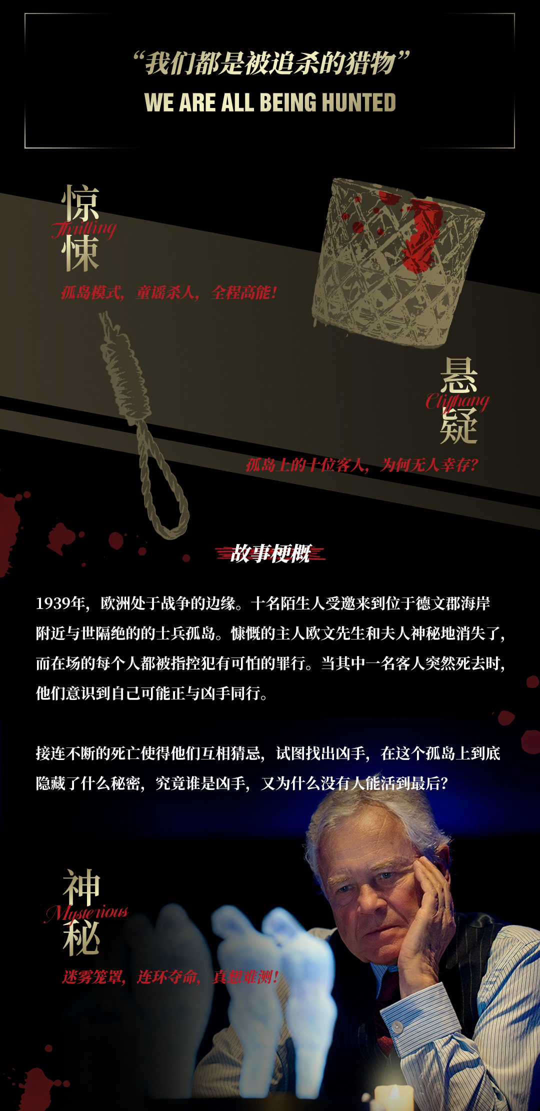 话剧《无人生还》| 演出地点 |保利剧院院线 深圳坪山大剧院大剧场